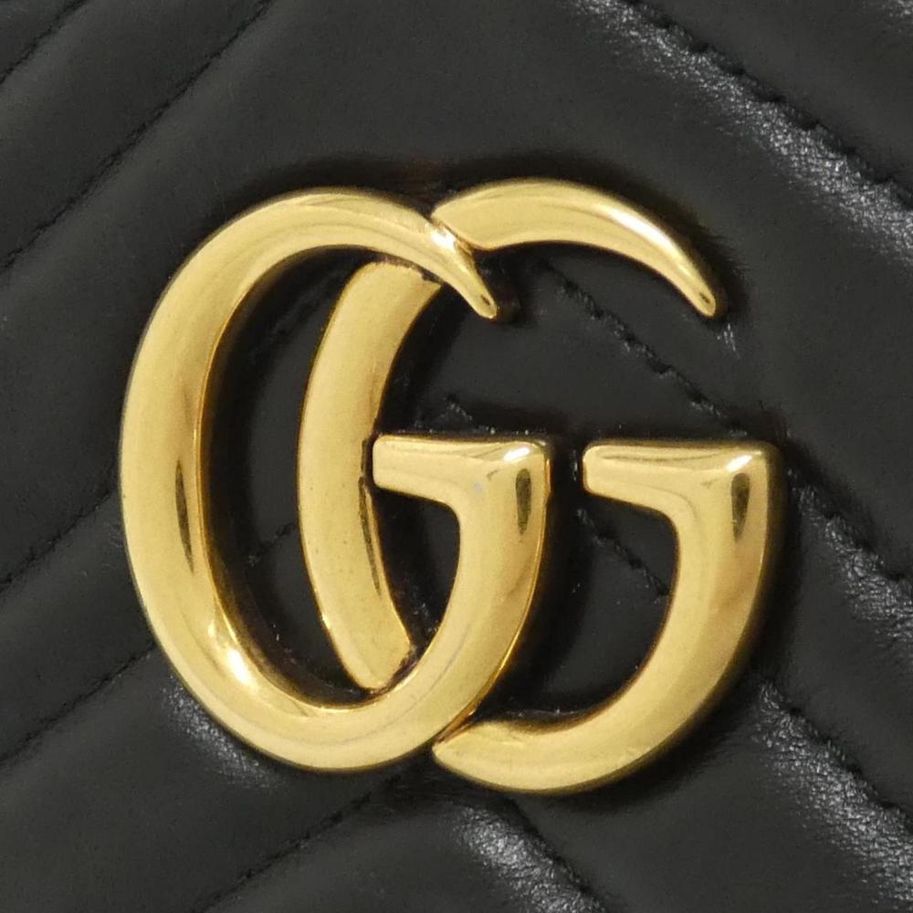 GUCCI Black GG Marmont Shoulder Bag - Picture 4 of 10
